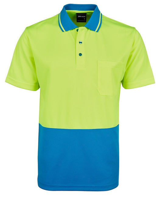 JB's Adults and Kids Hi Vis Non Cuff Traditional Polo 6HVNC | Classic Hi Vis polo