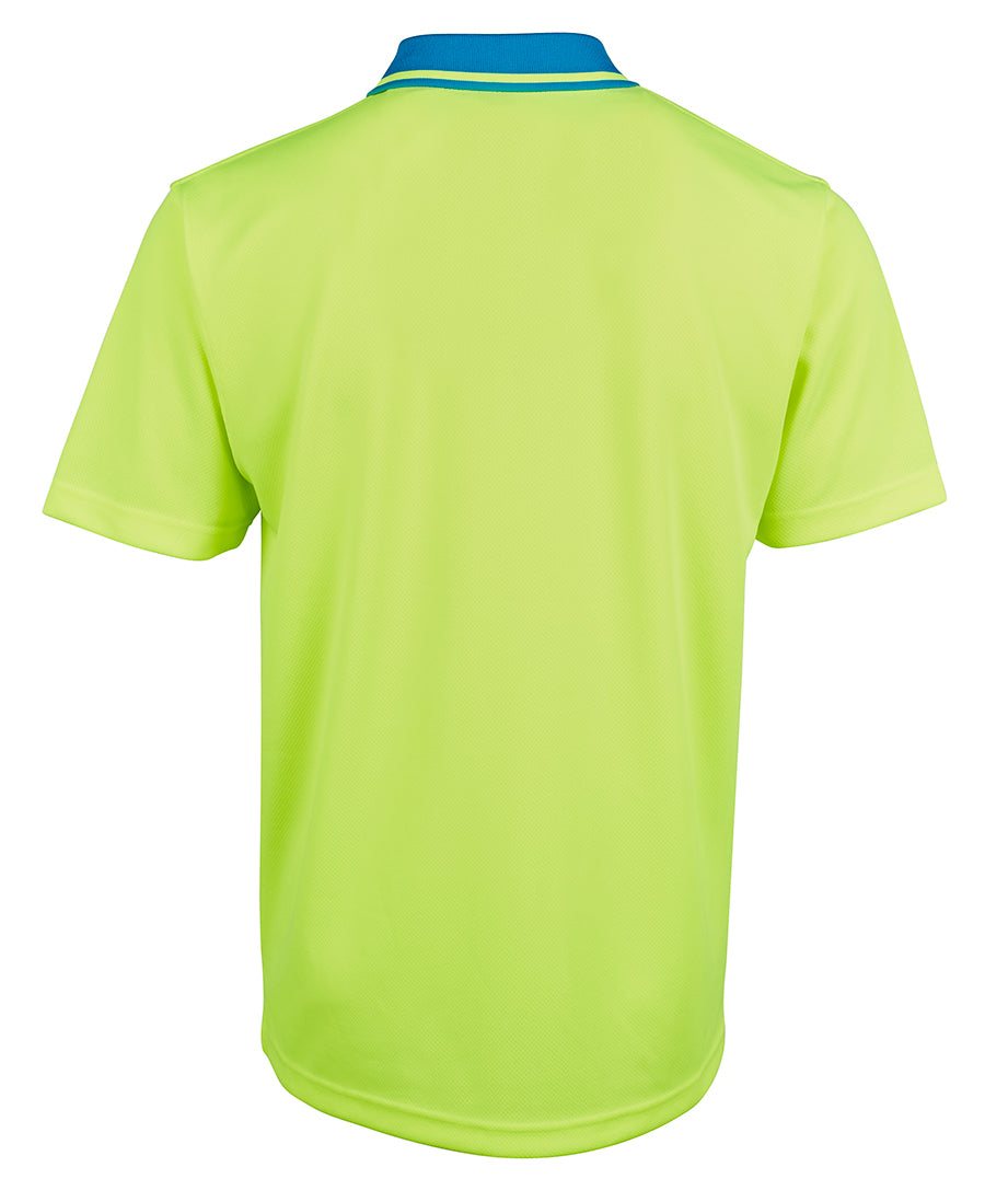 JB's Adults and Kids Hi Vis Non Cuff Traditional Polo 6HVNC | Classic Hi Vis polo