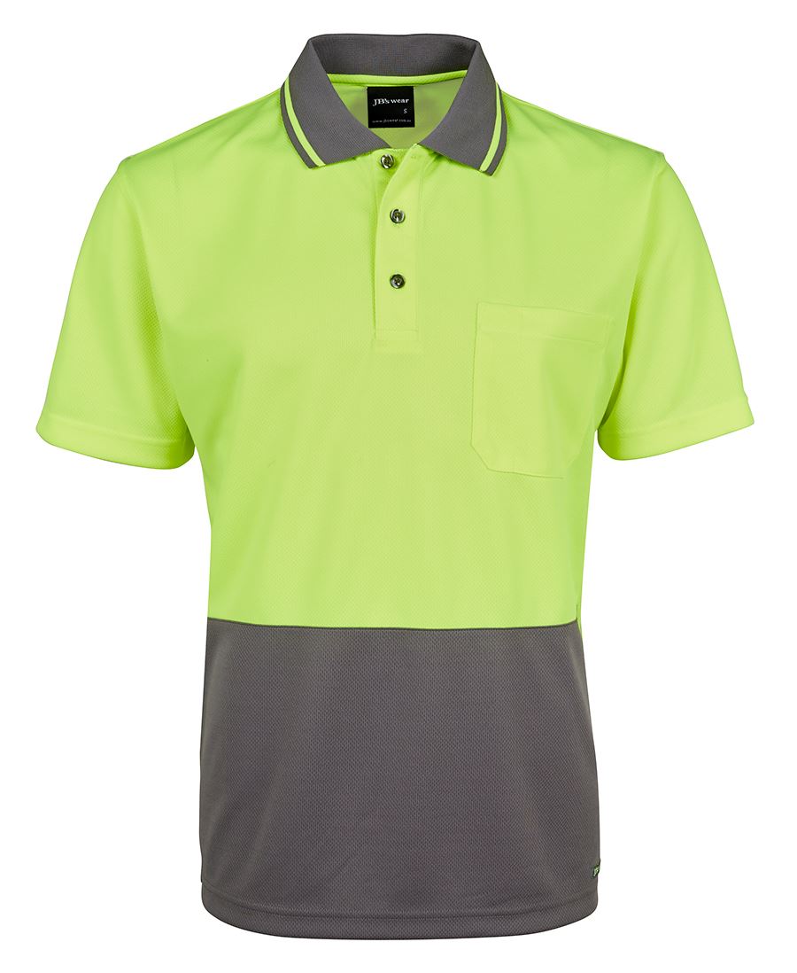 JB's Adults and Kids Hi Vis Non Cuff Traditional Polo 6HVNC | Classic Hi Vis polo