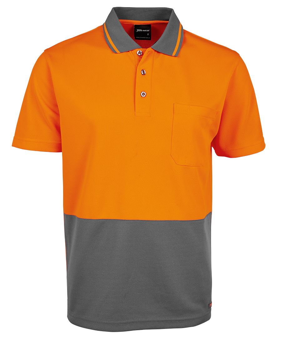 JB's Adults and Kids Hi Vis Non Cuff Traditional Polo 6HVNC | Classic Hi Vis polo
