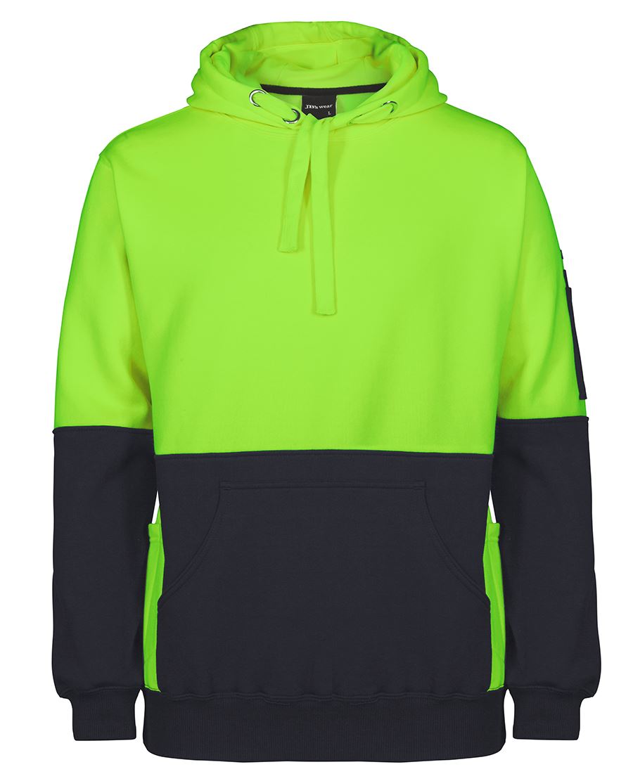 JB's Hi Vis 330G Pull Over Hoodie 6HVPJ | Hooded Comfort