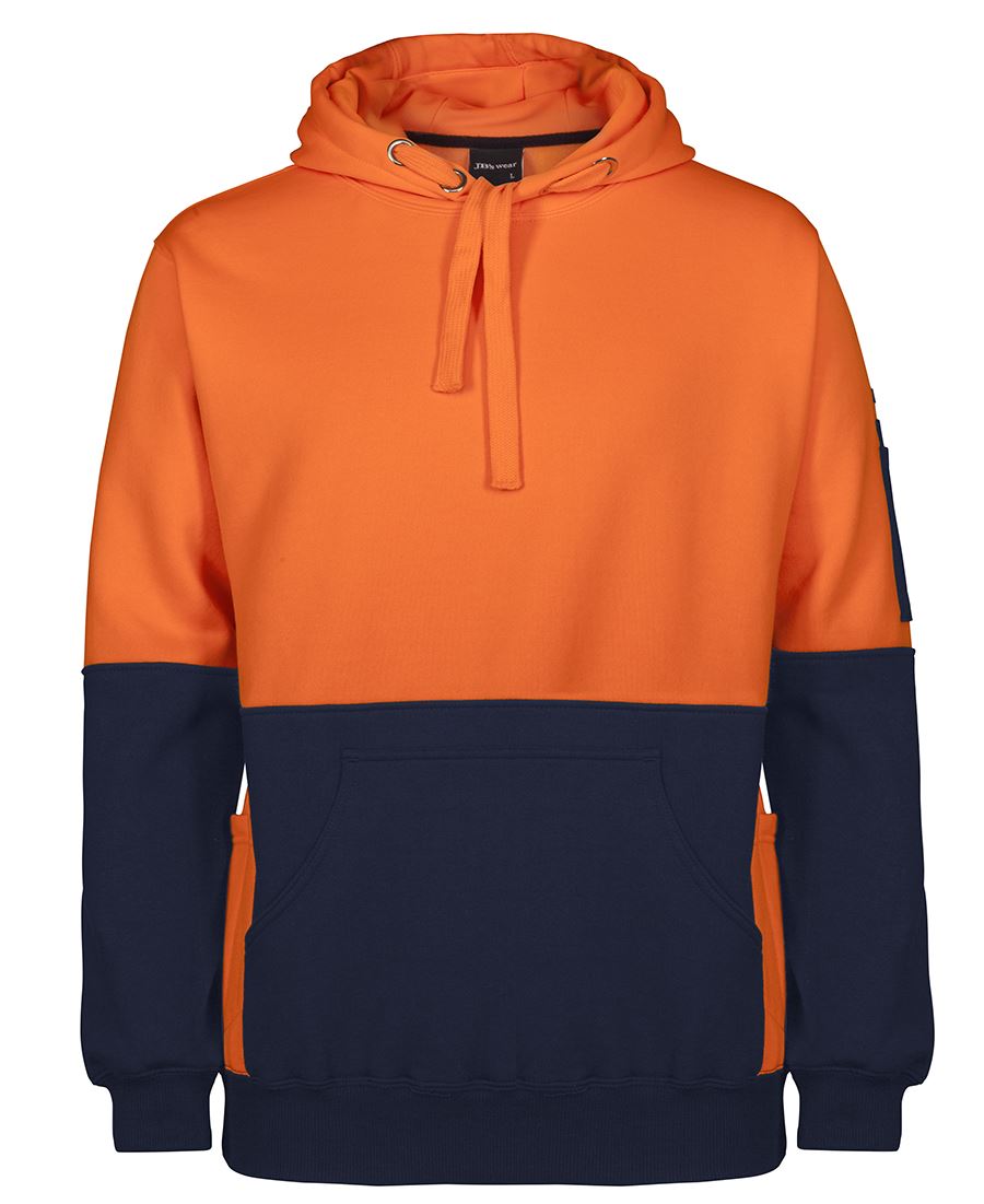 JB's Hi Vis 330G Pull Over Hoodie 6HVPJ | Hooded Comfort