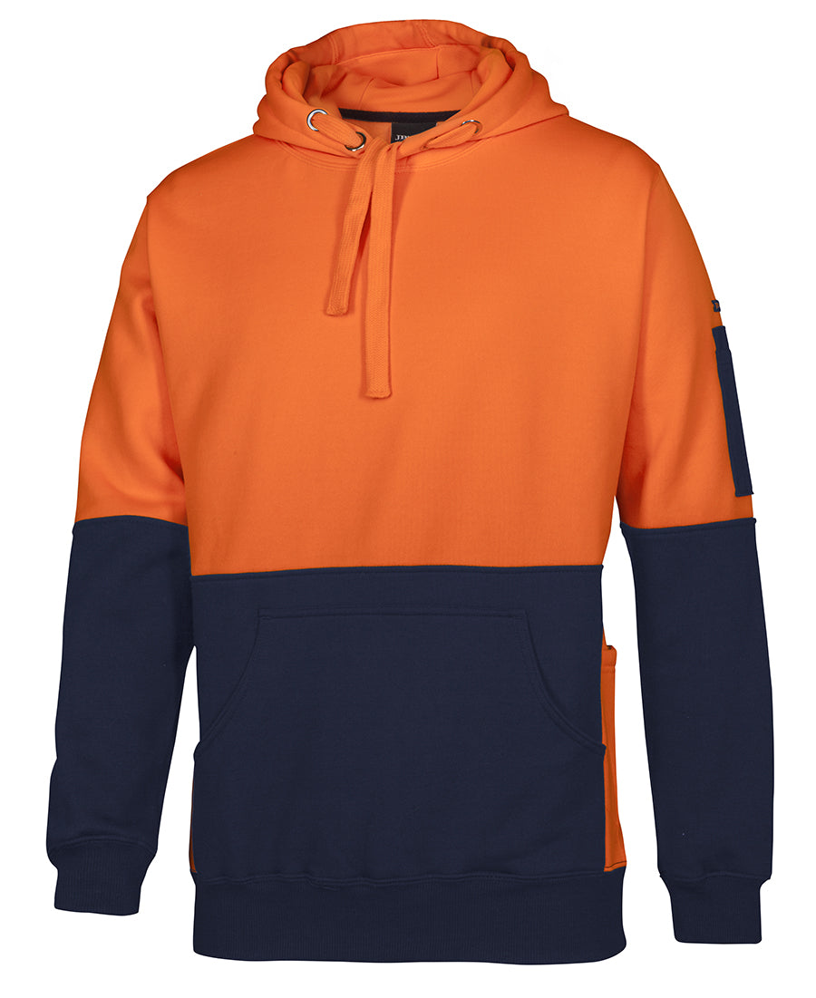 JB's Hi Vis 330G Pull Over Hoodie 6HVPJ | Hooded Comfort
