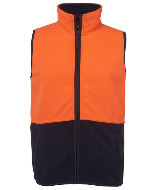 JB's Hi Vis Polar Vest 6HVPV | Sleeveless safety