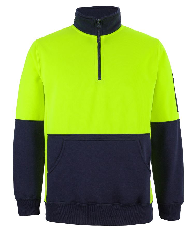 JB's Hi Vis 330G 1/2 Zip Fleece 6HVPZ | HEAVIER 330GSM WEIGHT