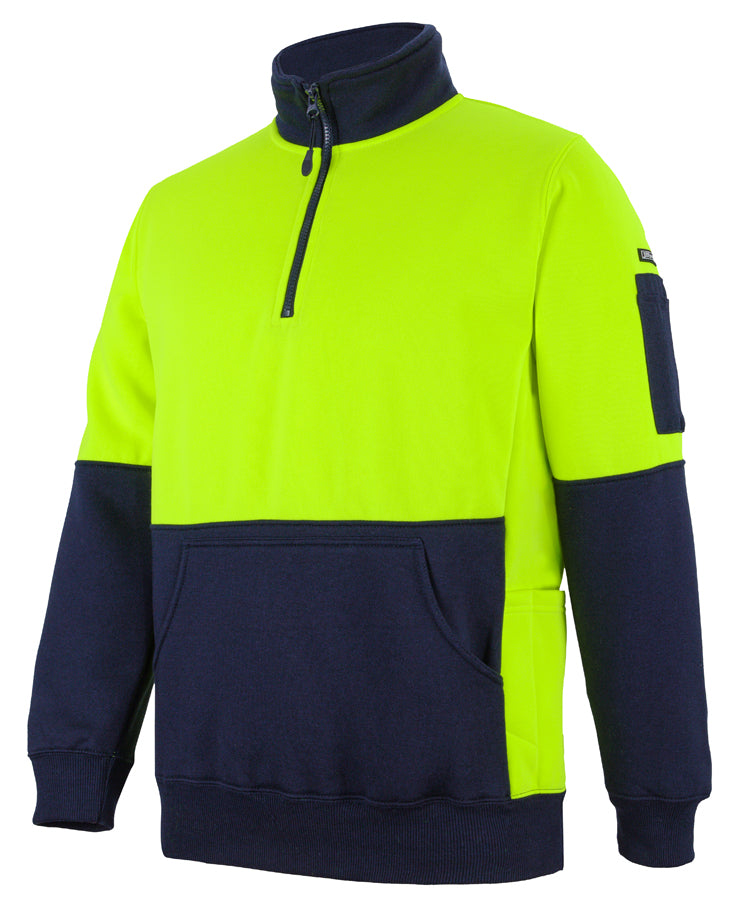 JB's Hi Vis 330G 1/2 Zip Fleece 6HVPZ | HEAVIER 330GSM WEIGHT