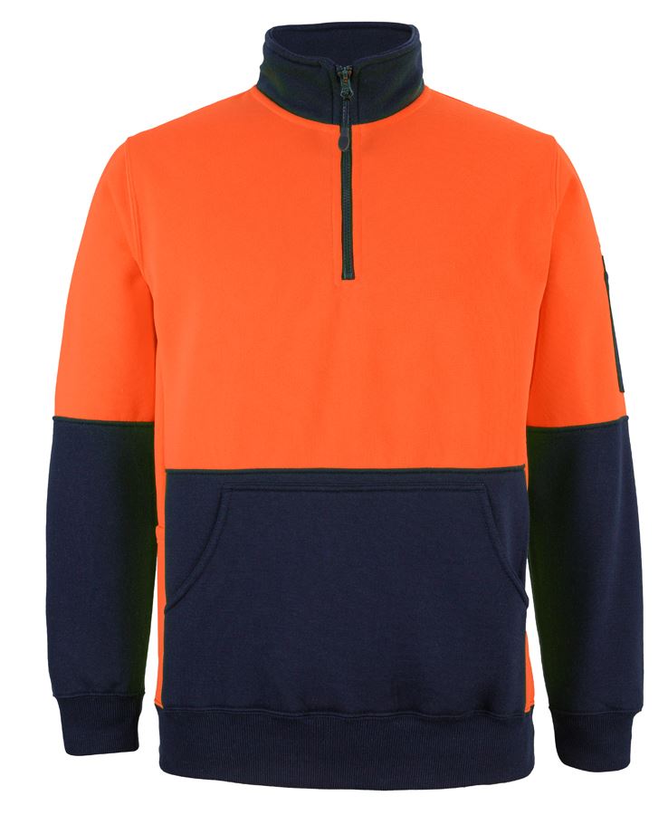 JB's Hi Vis 330G 1/2 Zip Fleece 6HVPZ | HEAVIER 330GSM WEIGHT