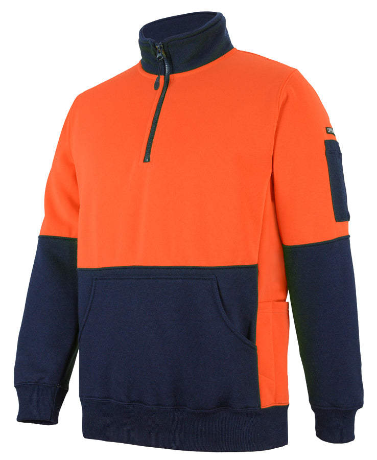 JB's Hi Vis 330G 1/2 Zip Fleece 6HVPZ | HEAVIER 330GSM WEIGHT