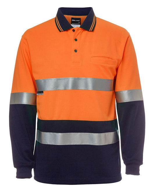 JB's Hi Vis L/S (D+N) Traditional Polo 6HVSL | A HIGH VIS STAPLE