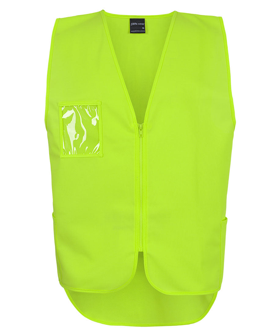 JB's Hi Vis Zip Drop Tail Safety Vest 6HVSW