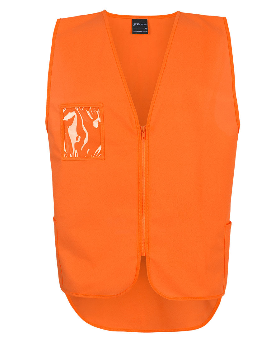 JB's Hi Vis Zip Drop Tail Safety Vest 6HVSW