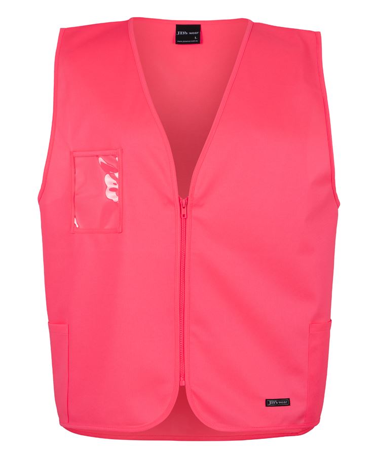 JB's Hi Vis Zip Safety Vest 6HVSZ Hi Vis Comfort