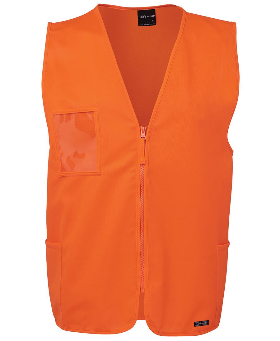 JB's Hi Vis Zip Safety Vest 6HVSZ Hi Vis Comfort