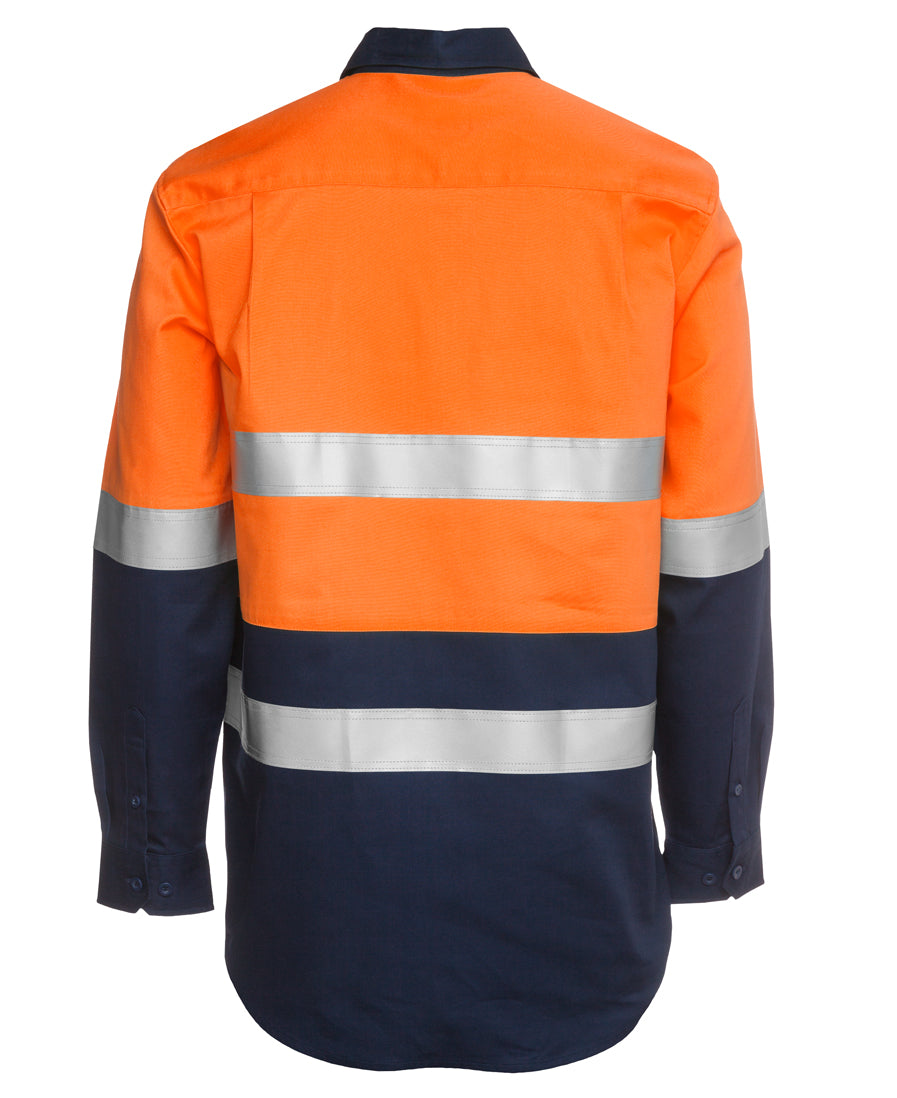 JB's Hi Vis (D+N) Close Front L/S 190g Work Shirt 6HWCF | Hardwearing comfort