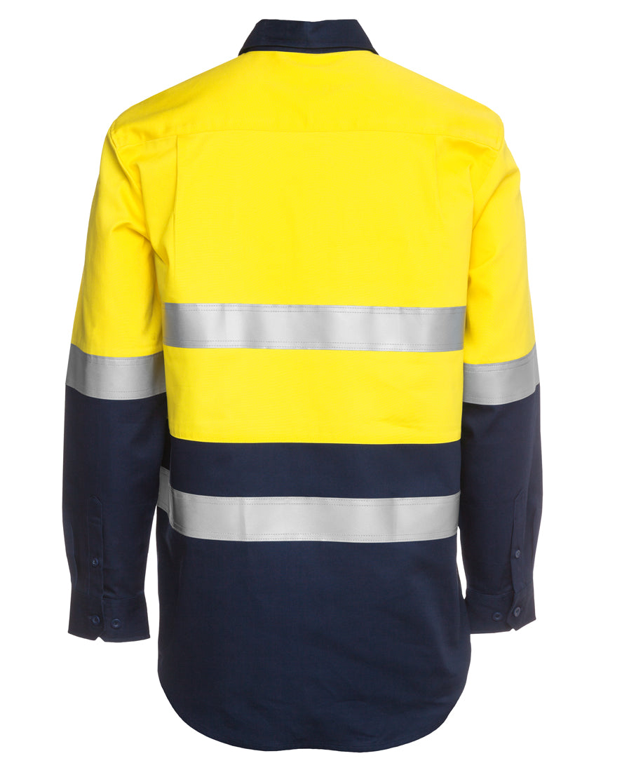 JB's Hi Vis (D+N) Close Front L/S 190g Work Shirt 6HWCF | Hardwearing comfort