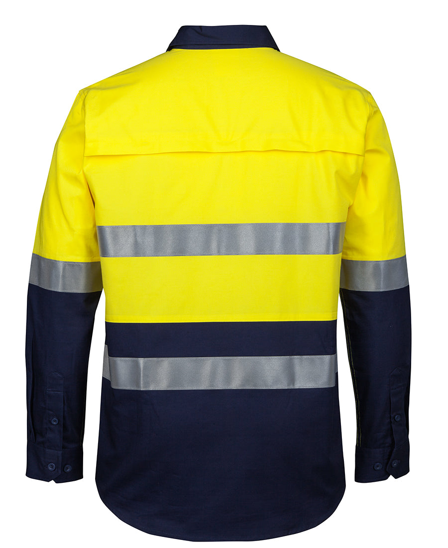 JB's Hi Vis (D+N) Close Front L/S 150g Work Shirt 6HWCS