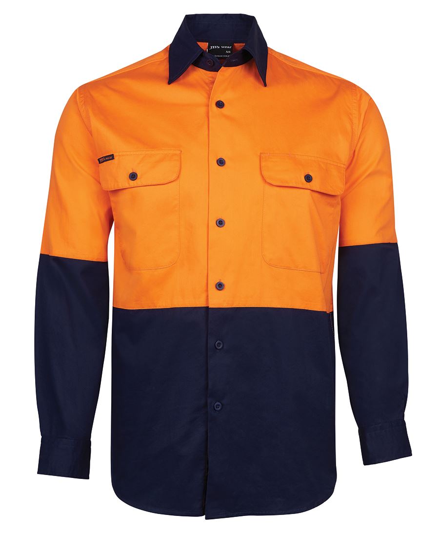 JB's Hi Vis L/S 150G Work Shirt 6HWSL
