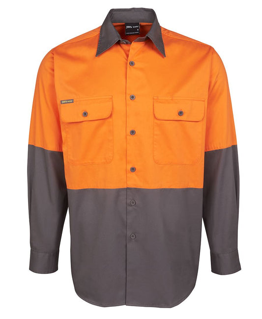 JB's Hi Vis L/S 150G Work Shirt 6HWSL