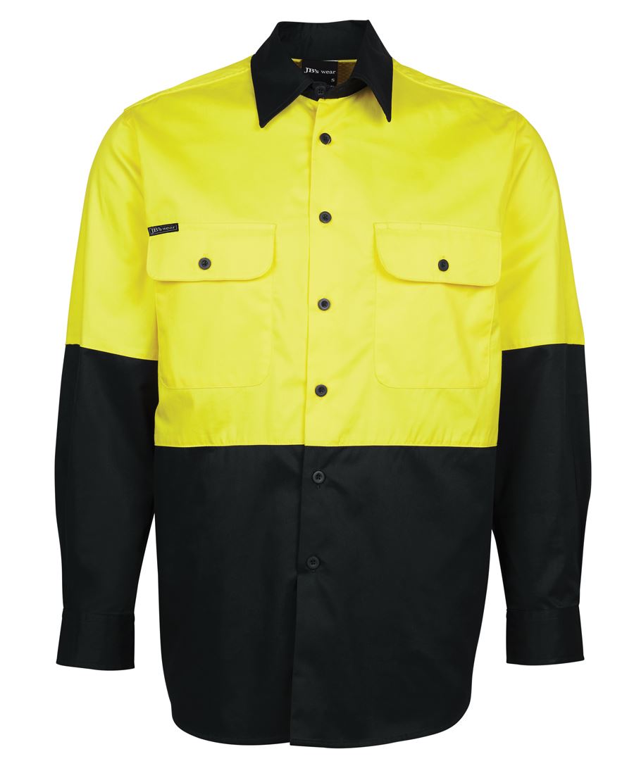 JB's Hi Vis L/S 150G Work Shirt 6HWSL