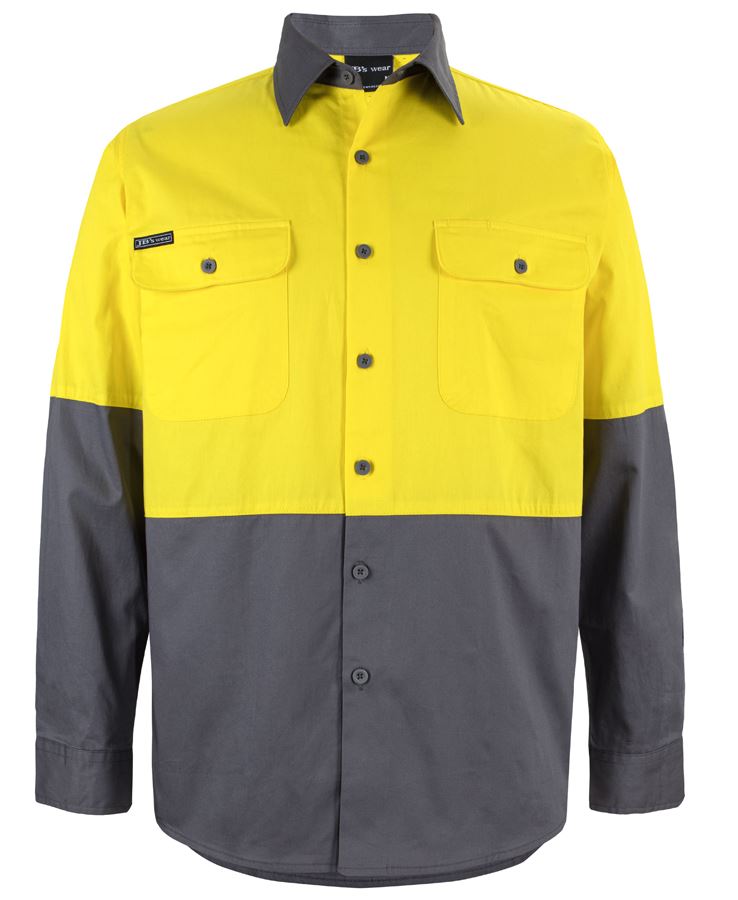 JB's Hi Vis L/S 150G Work Shirt 6HWSL