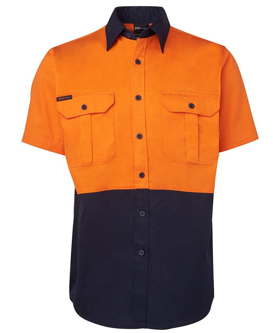 JB's Hi Vis S/S 190G Work Shirt 6HWS | A Safety Heavyweight