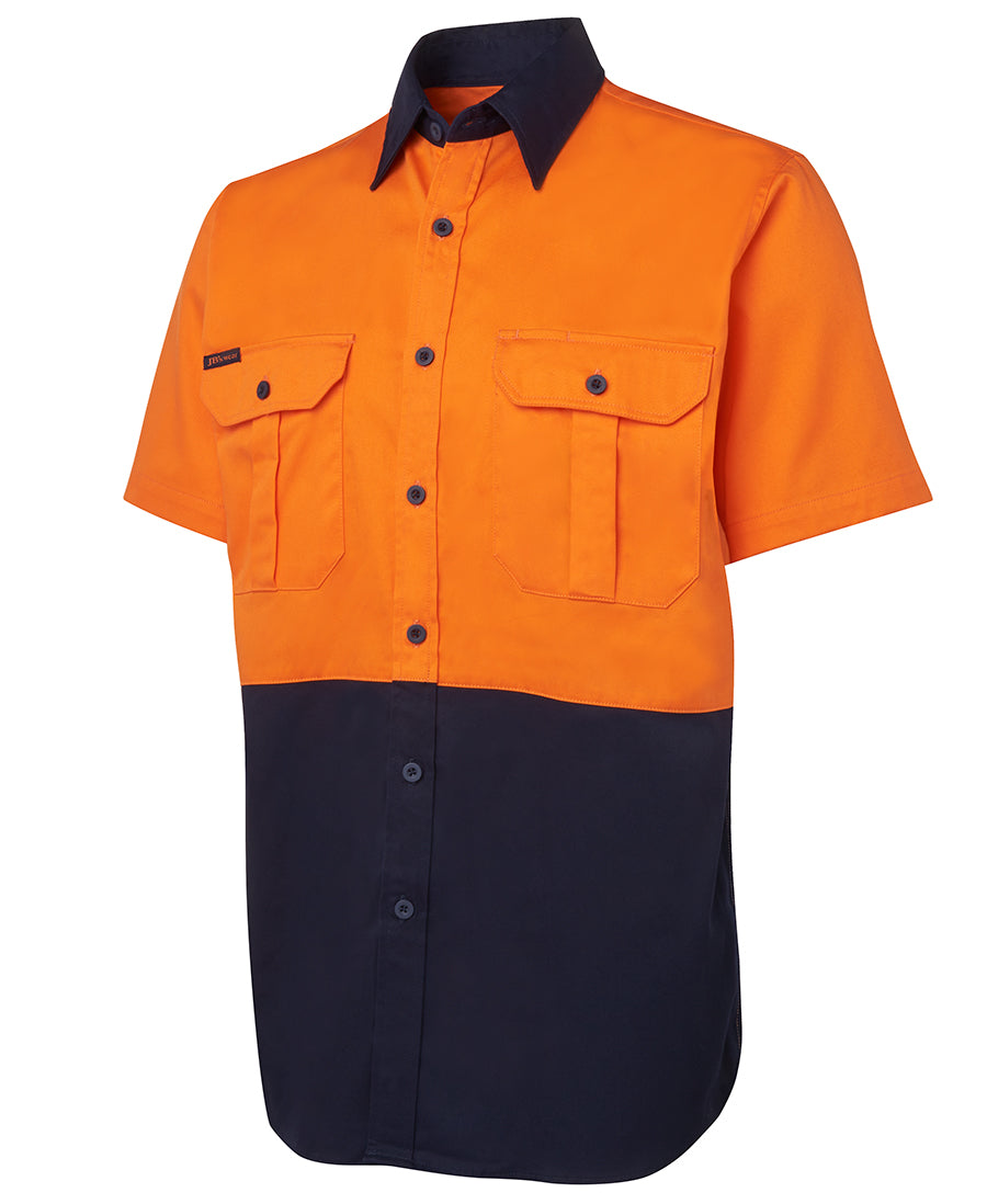 JB's Hi Vis S/S 190G Work Shirt 6HWS | A Safety Heavyweight