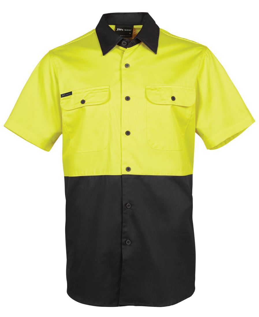 JB's Hi Vis S/S 150G Work Shirt 6HWSS | Traditional S/S Work Shirt