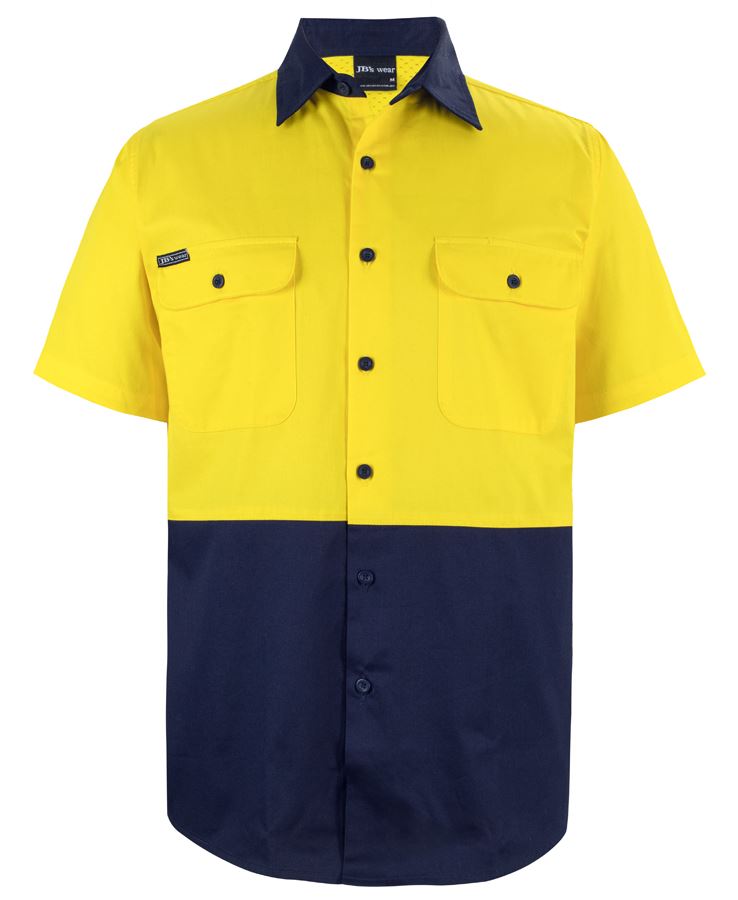 JB's Hi Vis S/S 150G Work Shirt 6HWSS | Traditional S/S Work Shirt