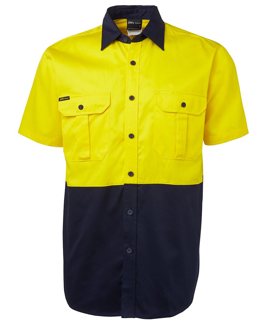JB's Hi Vis S/S 190G Work Shirt 6HWS | A Safety Heavyweight