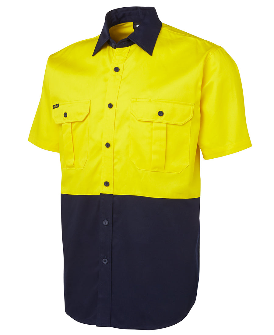 JB's Hi Vis S/S 190G Work Shirt 6HWS | A Safety Heavyweight