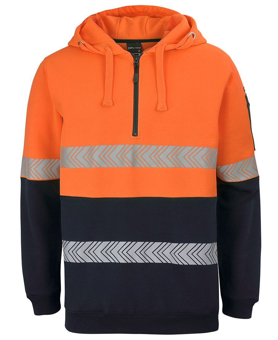 JB's Hi Vis (D+N) 1/2 Zip Segmented Tape Hoodie 6HZSH