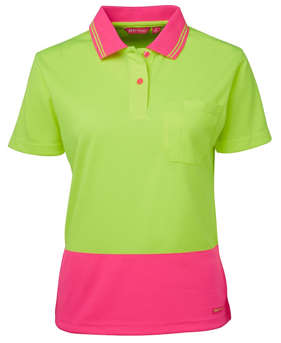 JB's Ladies Hi Vis S/S Comfort Polo 6LHCP | Striking and safe