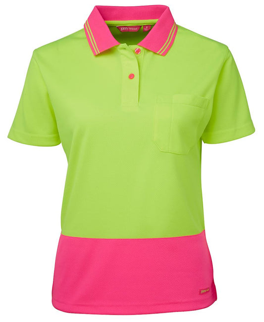 JB's Ladies Hi Vis S/S Comfort Polo 6LHCP | Striking and safe