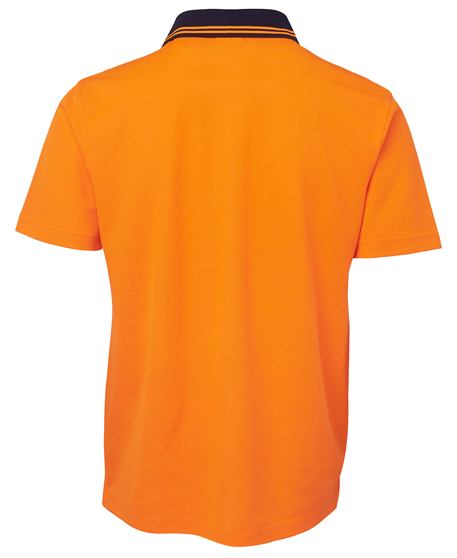 JB's Hi Vis Non Cuff S/S Cotton Back 6NCCS | Cotton back comfort