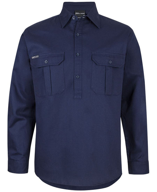 JB's Close Front L/S 190G Work Shirt 6WSCF | Classic half-placket work shirt
