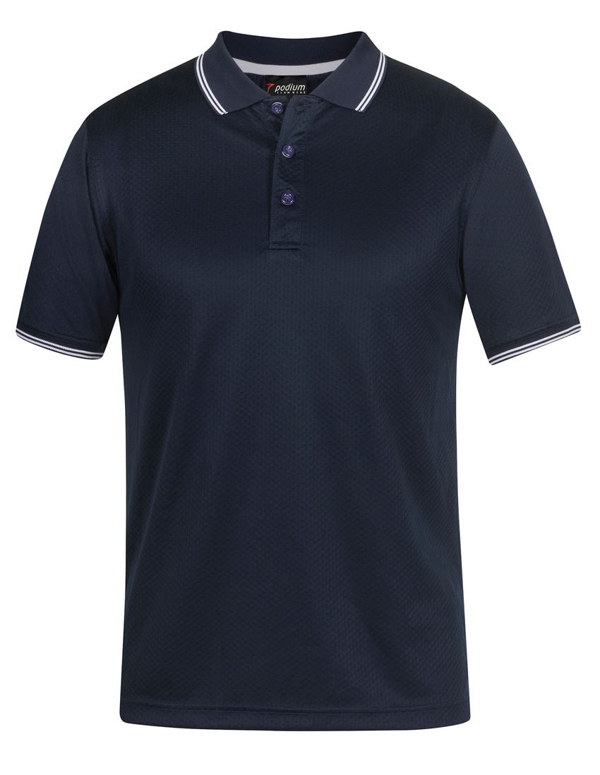 Podium Jacquard Contrast Polo 7JCP