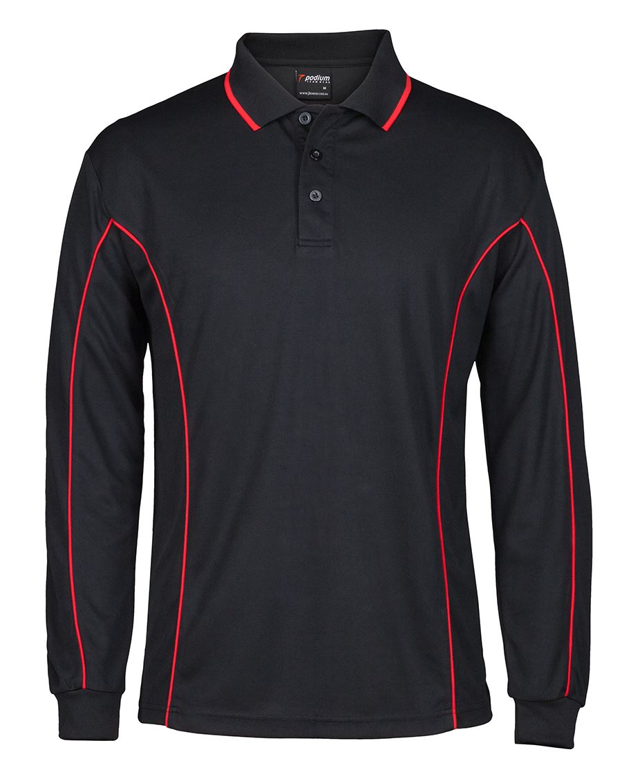 Podium L/S Piping Polo 7PIPL | Team necessity