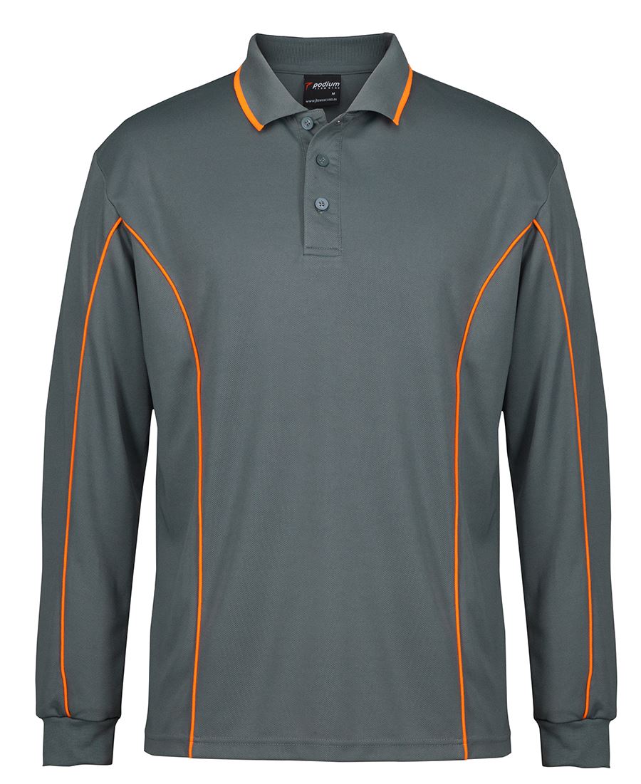 Podium L/S Piping Polo 7PIPL | Team necessity