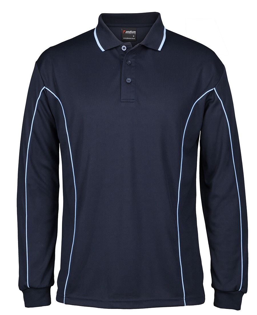 Podium L/S Piping Polo 7PIPL | Team necessity