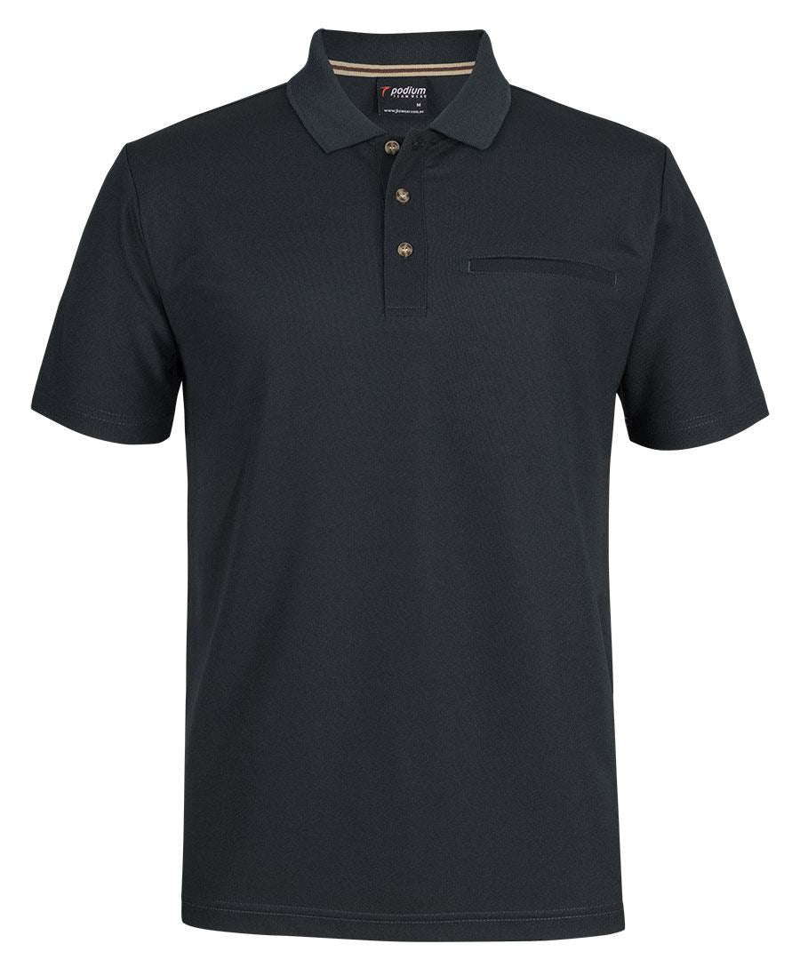 Podium S/S Recycled Polyester Pocket Polo 7SPR