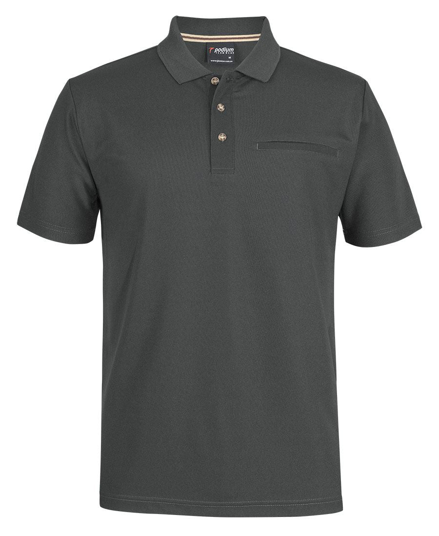 Podium S/S Recycled Polyester Pocket Polo 7SPR