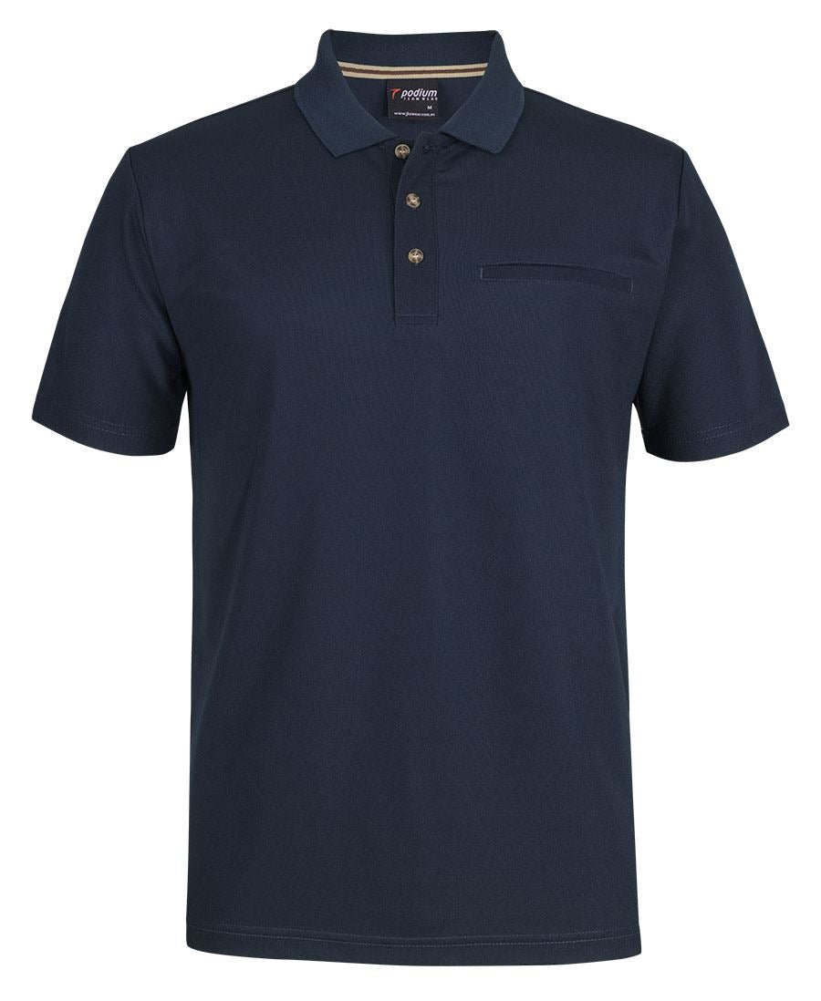 Podium S/S Recycled Polyester Pocket Polo 7SPR