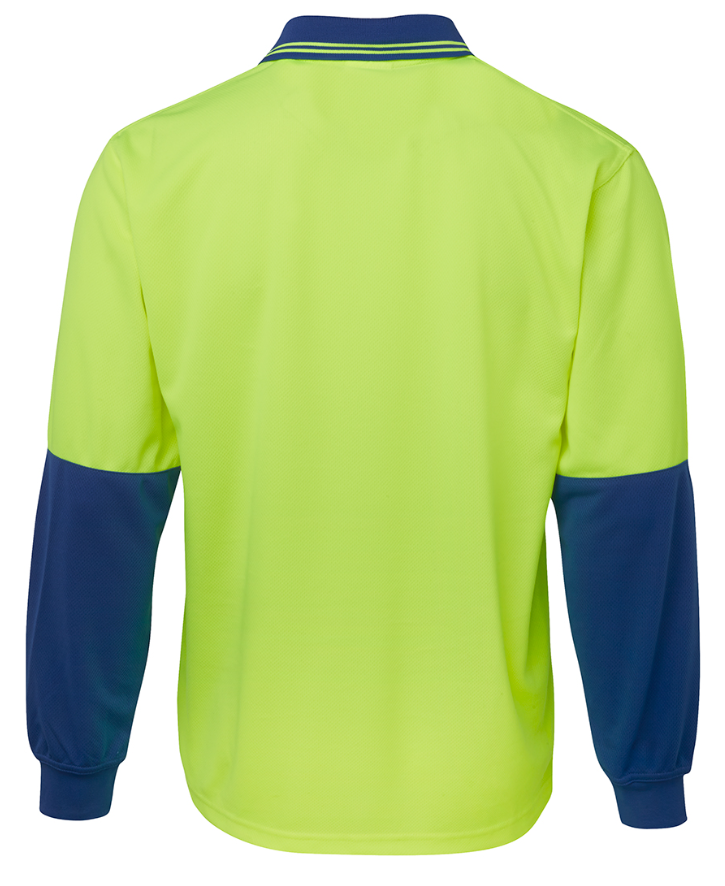 JB's Hi Vis L/S Traditional Polo 6HVPL