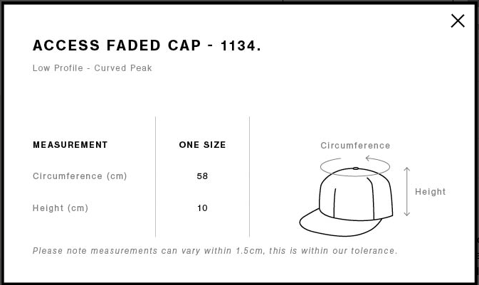 AS Colour Access Faded Cap 1134 | washed out caps