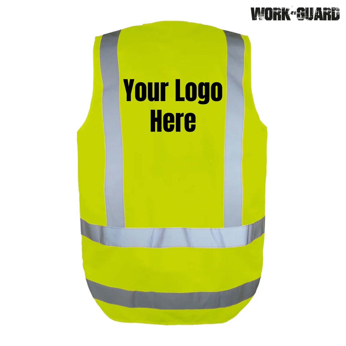 Orange / Yellow(Lime) Hi Vest with front and back logo printed