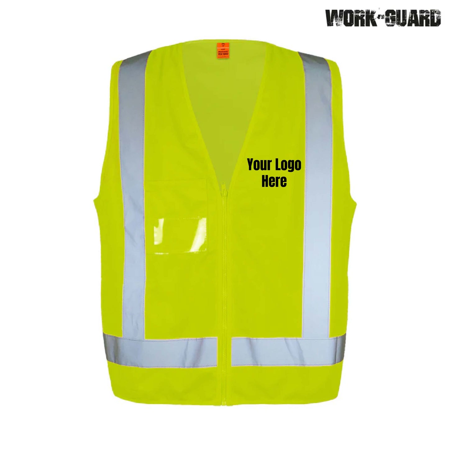 Orange / Yellow(Lime) Hi Vest with front and back logo printed