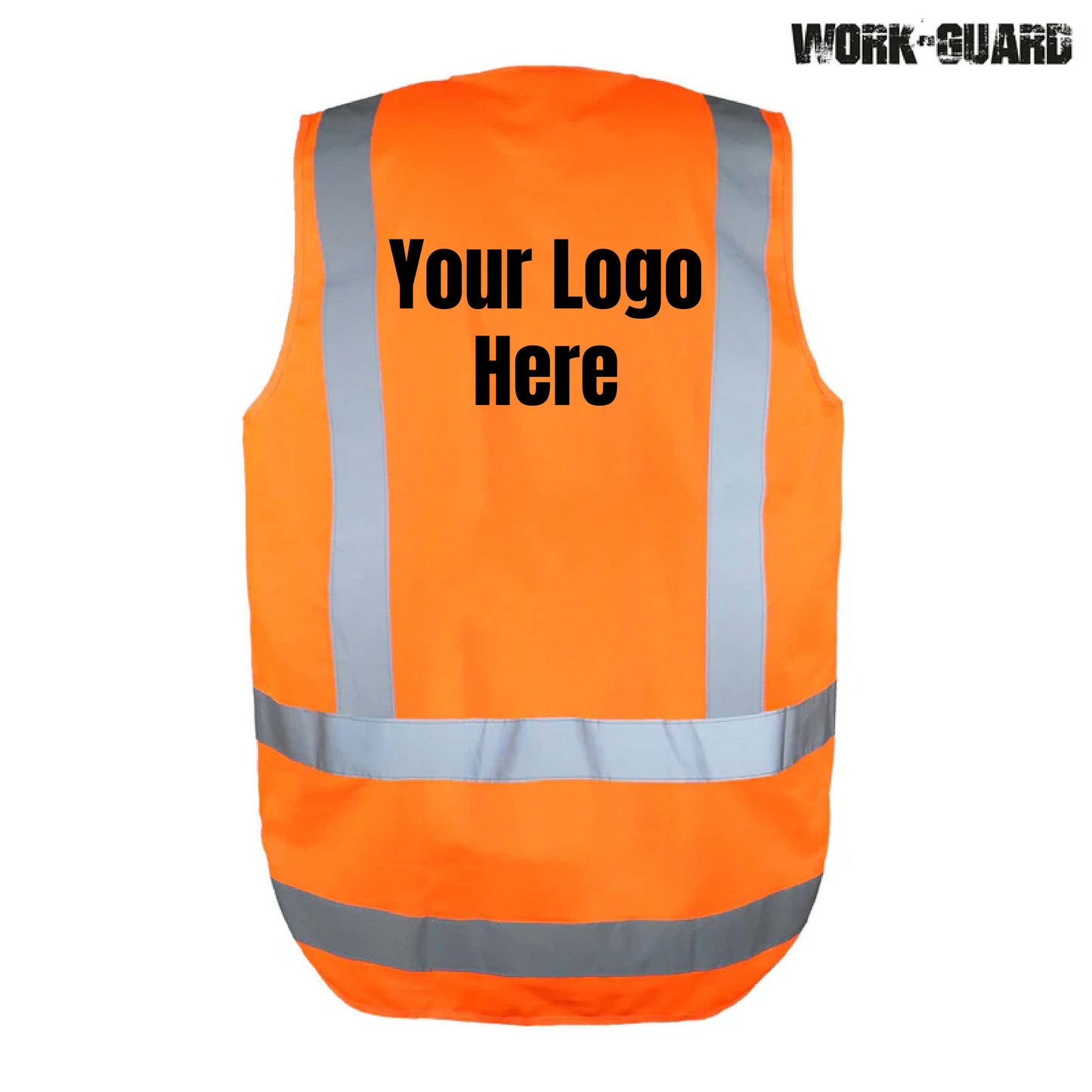 Orange / Yellow(Lime) Hi Vest with front and back logo printed